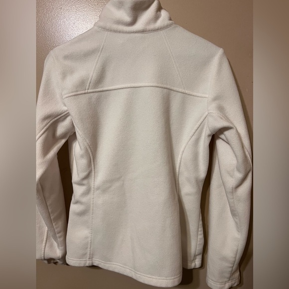 Cream white Columbia zip fleece comfy jacket size medium - Picture 5 of 8